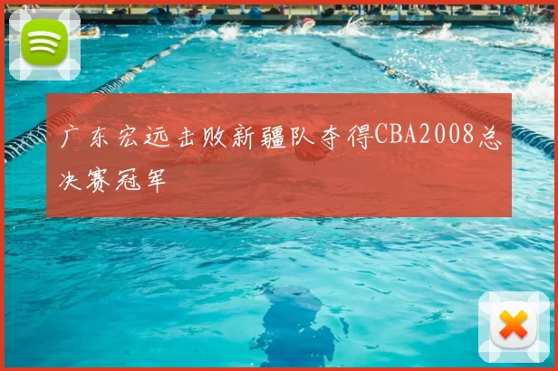 广东宏远击败新疆队夺得CBA2008总决赛冠军